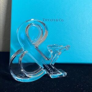 NEW Tiffany & Co. Crystal “&” Sculpture
